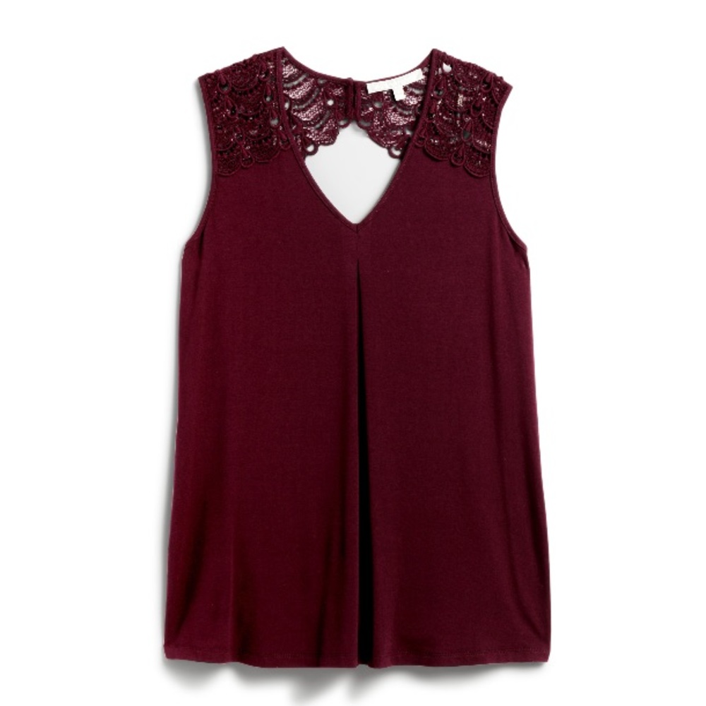 Daniel Rainn Crochet Knit Top
